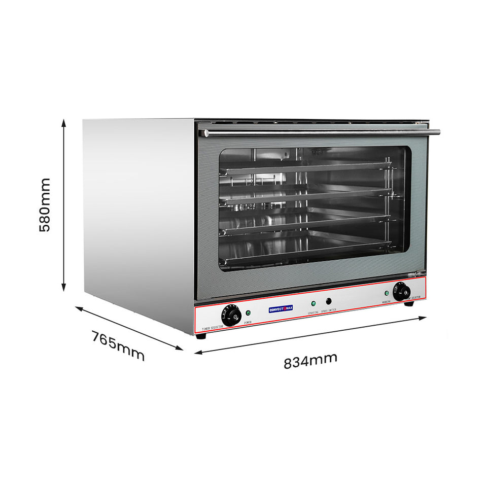 ConvectMax Heavy Duty Stainless Steel Convection Oven w/ Press Button Steam - YXD-8AE