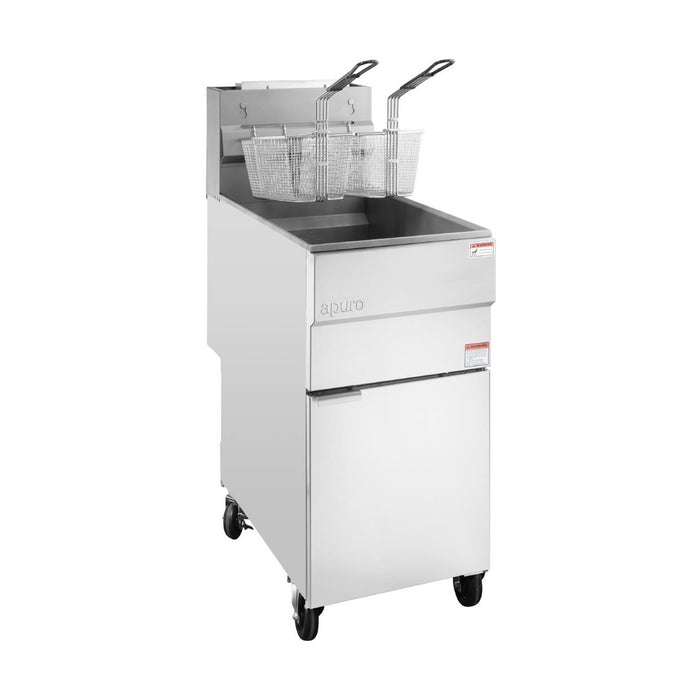 Apuro Twin Basket Single Tank Gas Fryer 23Ltr LPG - JB834-P