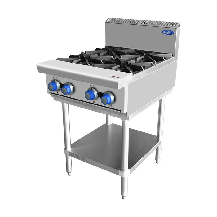Cookrite 4 Burner Cook Top LPG - AT80G4B-F-LPG