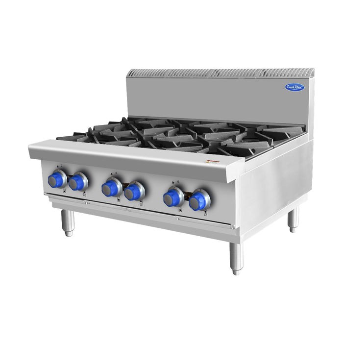 Cookrite Open 6 Burner Cook Tops NG - AT80G6B-C-NG