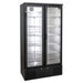 AG Upright Double Glass Door Display / Backbar Fridge - Black 477L - B500G