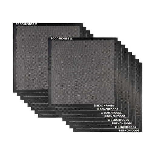 BenchFoods 40 x 40cm Premium Silicone Non-Stick Mesh Mats 16 Pack