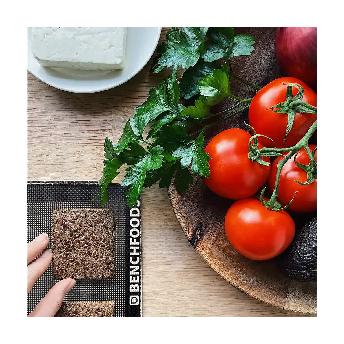 BenchFoods 40 x 40cm Premium Silicone Non-Stick Mesh Mats 16 Pack
