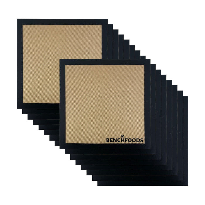 BenchFoods 40 x 40 cm Premium Silicone Non-Stick Solid Mats 16 Pack