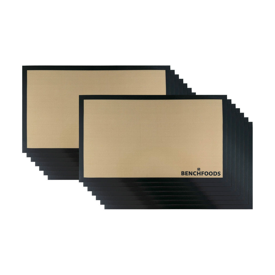 BenchFoods 50 x 85 Premium Silicone Non-Stick Solid Mats 14 Pack