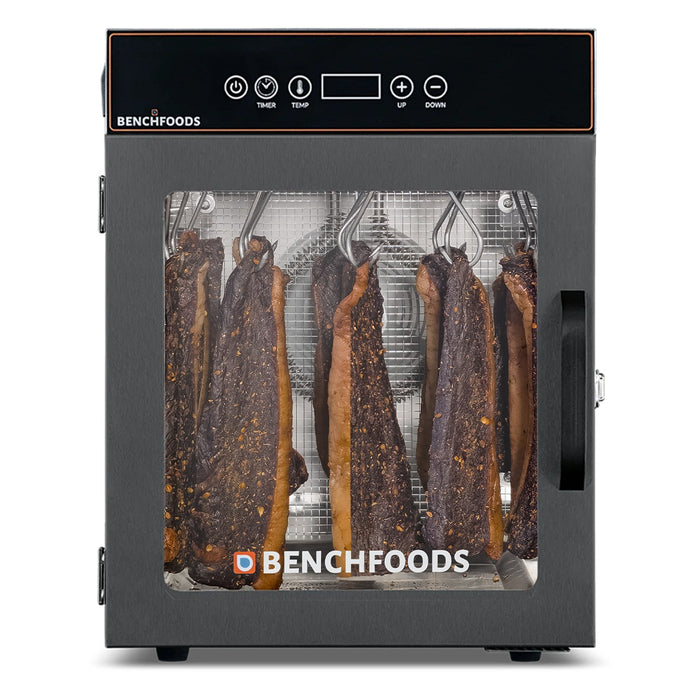 BenchFoods 15 Hook / 10 Tray Black Stainless Steel Biltong Maker Bundle - 10CUDGB