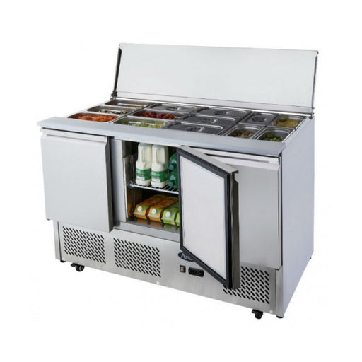 Atosa 3 Doors Sliding Lid Saladette Fridge 1365 MM - ESL3850
