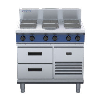 Blue Seal Evolution Series 900mm Electric Cooktop Sealed Hobs - Refrigerated Base - E516S-RB