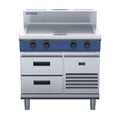 Blue Seal Evolution Series 900mm Electric Solid Top - Refrigerated Base - E57-RB