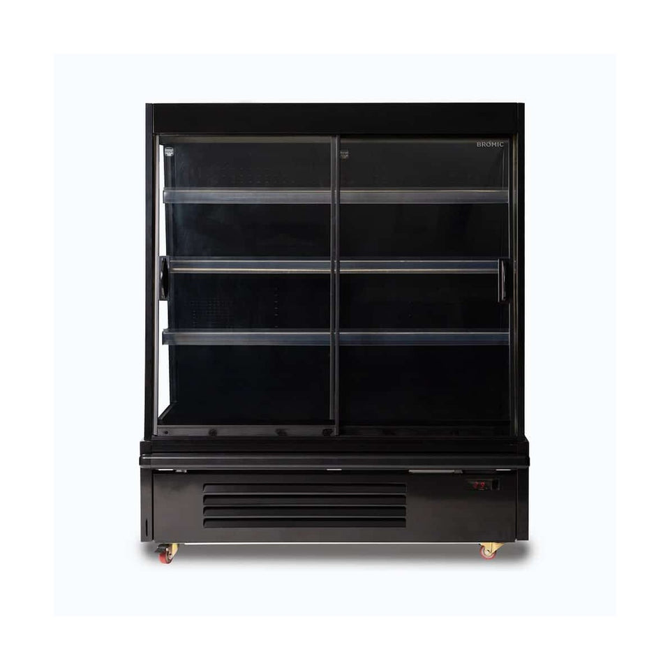 Bromic Semi Vertical Display Fridge - 1250mm - 2 Doors - Sliding - SVM1250SD-NR