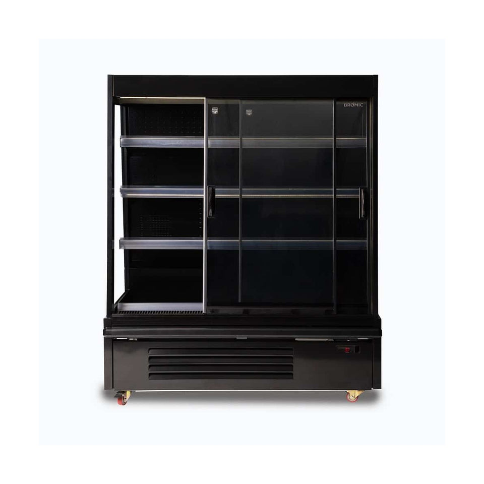 Bromic Semi Vertical Display Fridge - 1250mm - 2 Doors - Sliding - SVM1250SD-NR
