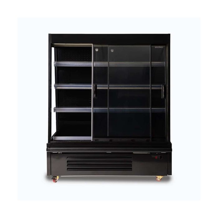 Bromic Semi Vertical Display Fridge - 1250mm - 2 Doors - Sliding - SVM1250SD-NR