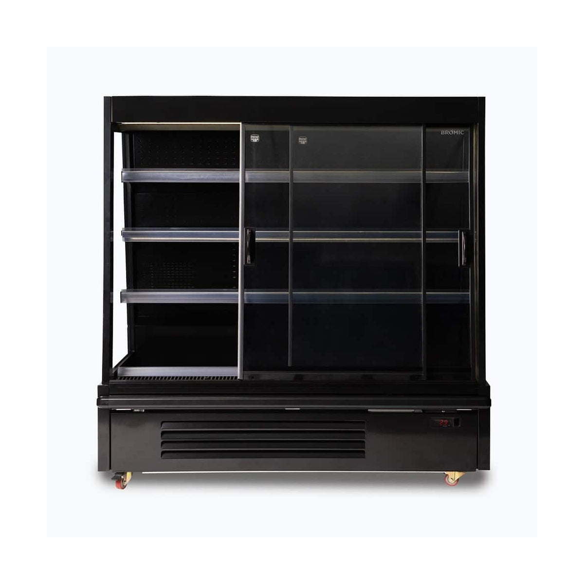 Bromic Semi Vertical Display Fridge - Gondola - 1580mm - 2 Doors - Sliding - SVM1580SD-NR