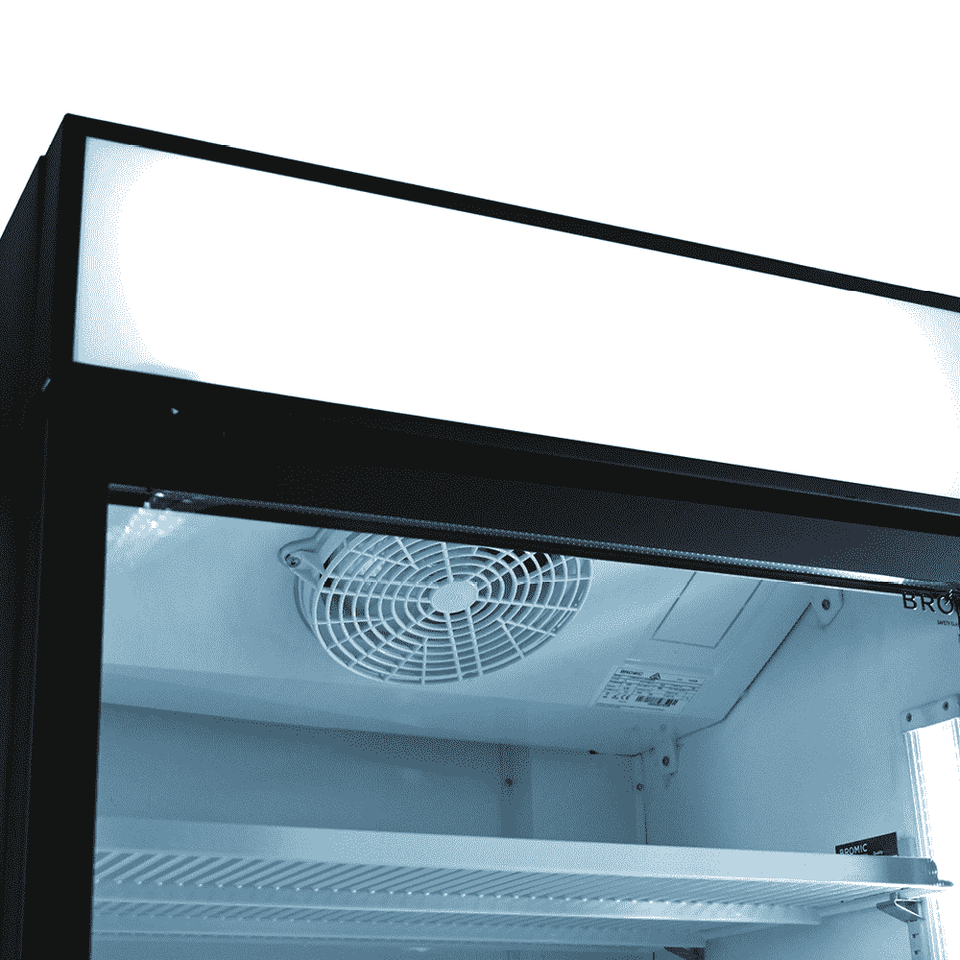 Bromic Upright Display Fridge - 659L - 1 Door - Flat Glass - Lightbox - GM0690LB