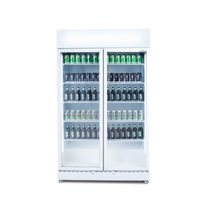 Bromic Upright Display Fridge – 885L – 2 Doors – Flat Glass – White - GM0900LWECO