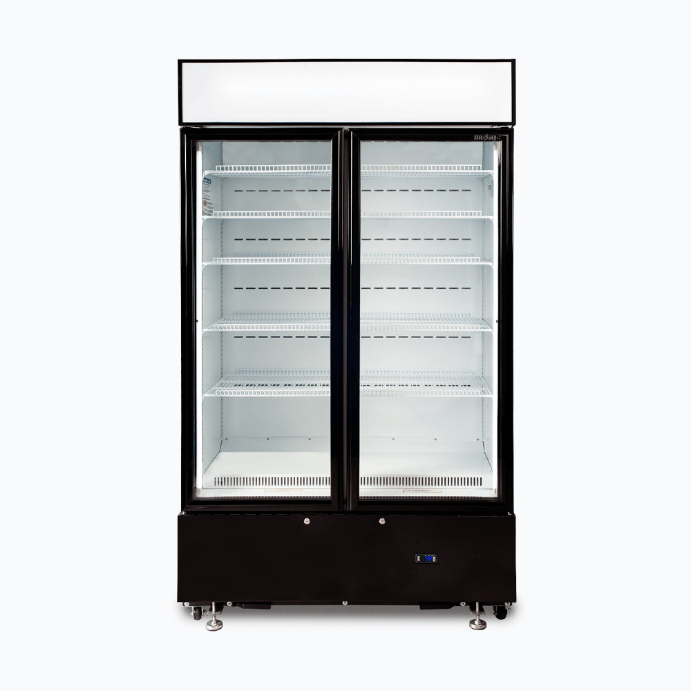 Bromic Upright Display Fridge - 960L - 2 Doors - Flat Glass - Cassette - GM1000LBCAS