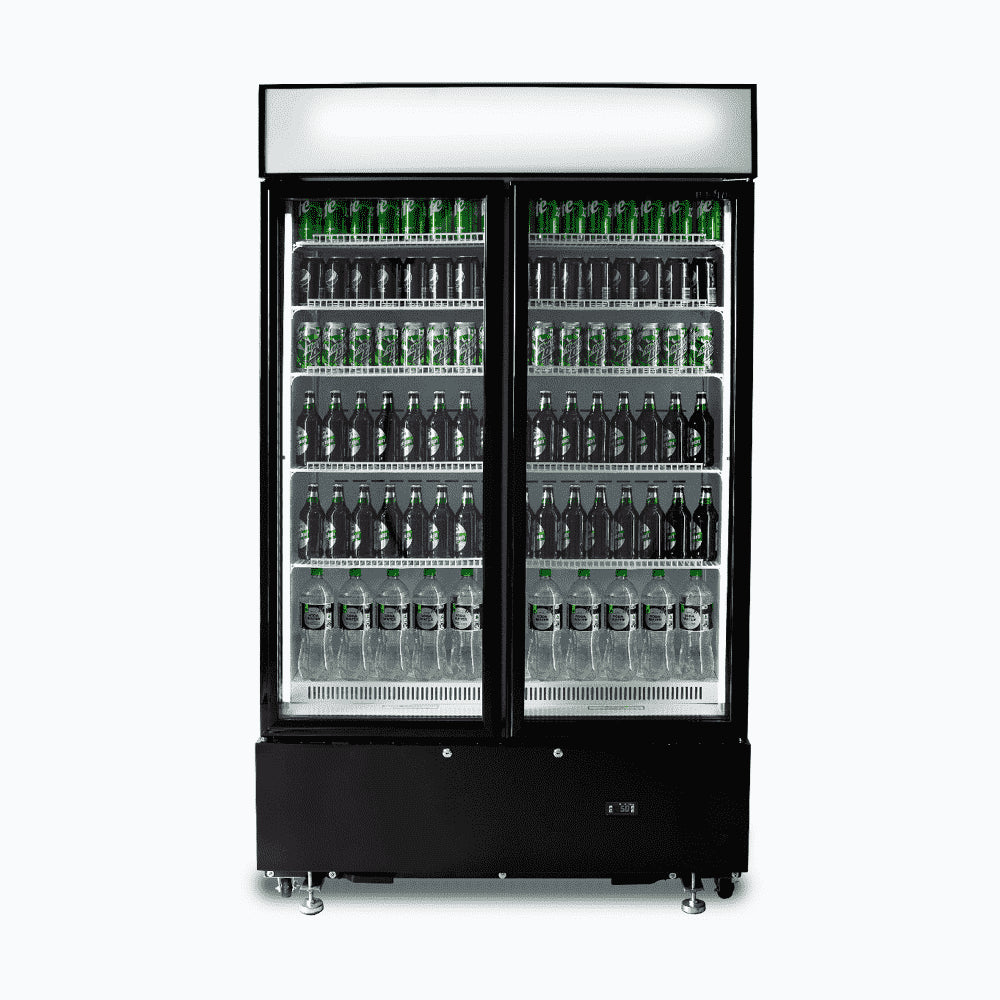 Bromic Upright Display Fridge - 960L - 2 Doors - Flat Glass - Cassette - GM1000LBCAS