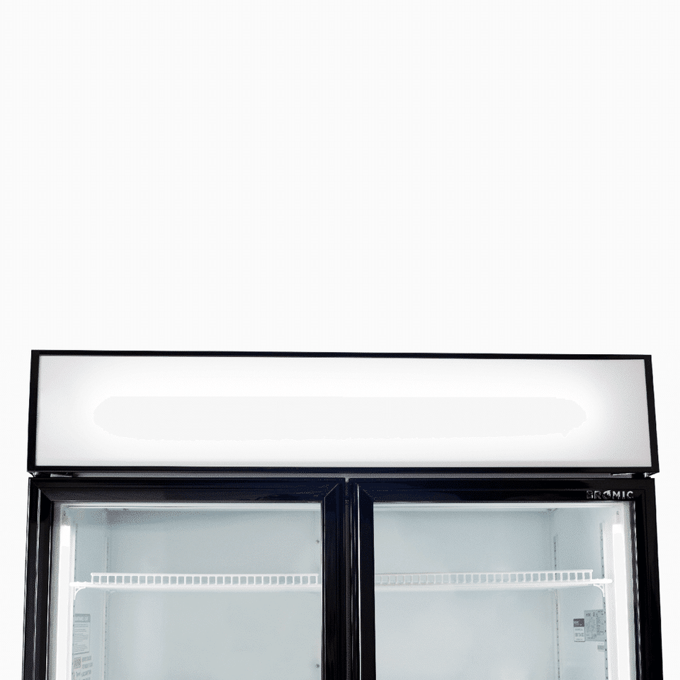 Bromic Upright Display Fridge – 885L – 2 Doors – Flat Glass – Black - GM0900LBECO
