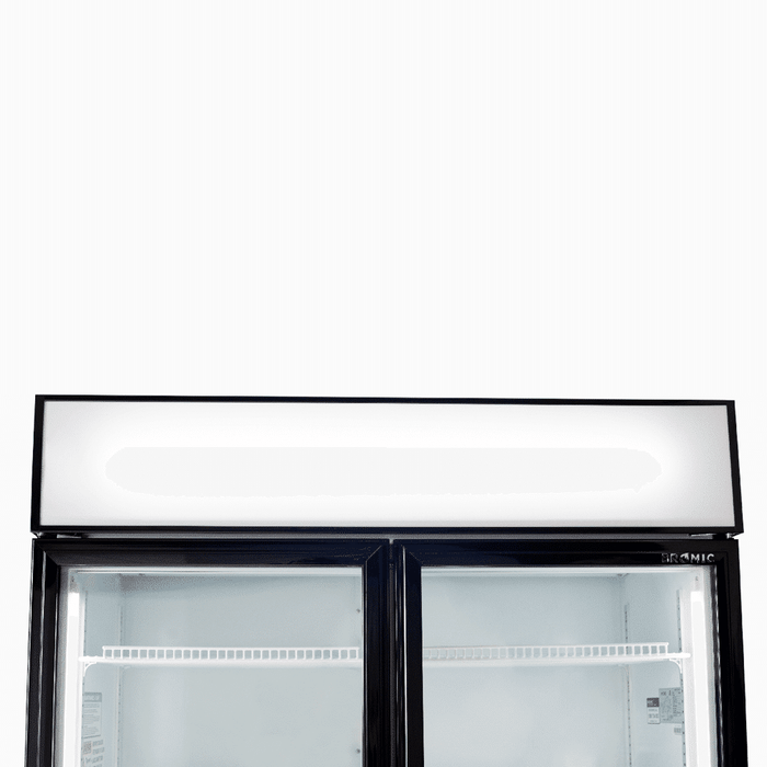 Bromic Upright Display Fridge – 885L – 2 Doors – Flat Glass – Black - GM0900LBECO