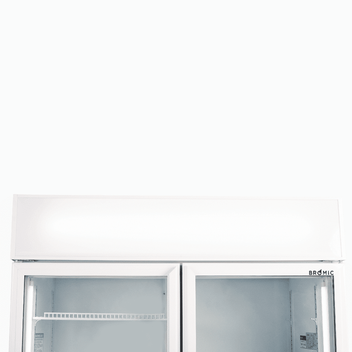 Bromic Upright Display Fridge – 885L – 2 Doors – Flat Glass – White - GM0900LWECO