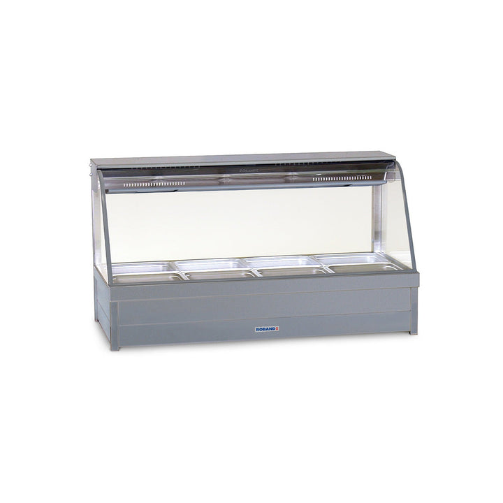 Roband Curved Glass Hot Food Display Bar, 12 pans double row - C26