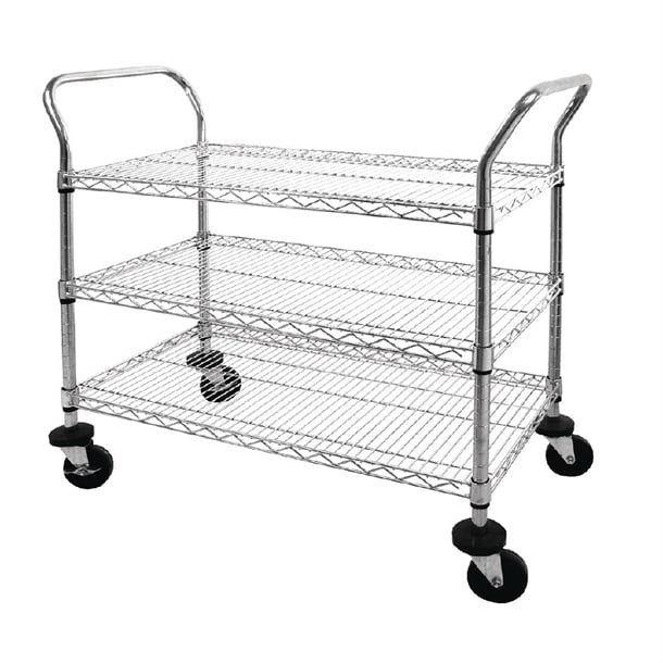 Vogue Chrome 3 Tier Wire Trolley - CC432