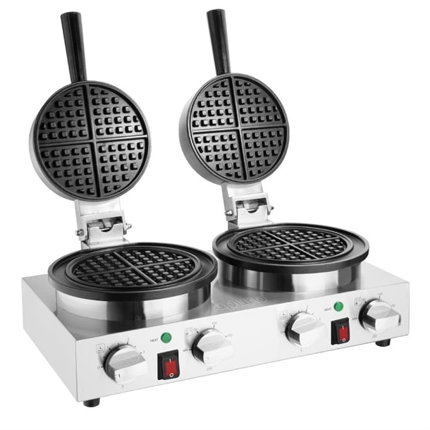 Apuro Double Round Belgian Waffle Maker - CJ533-A