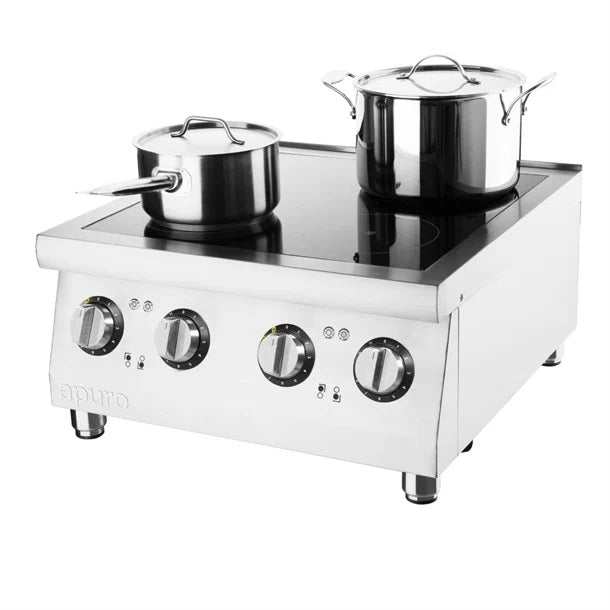 Apuro 4 Zone Induction Hob 2 x 3kW - CU558-A