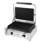 Apuro Bistro Large Ribbed Contact Grill - Ribbed/Ribbed - CU602-A