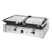 Apuro Bistro Double Ribbed Contact Grill - Ribbed/Ribbed - CU604-A