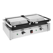 Apuro Bistro Double Ribbed Contact Grill - Ribbed/Ribbed - CU604-A