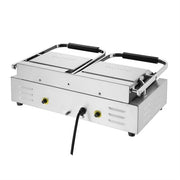Apuro Bistro Double Ribbed Contact Grill - Ribbed/Ribbed - CU604-A