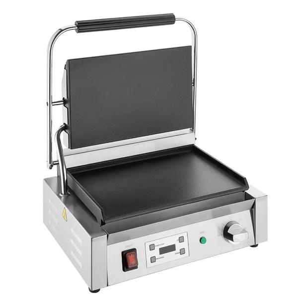 Apuro Large Contact Grill Flat Plates with Timer - CU607-A