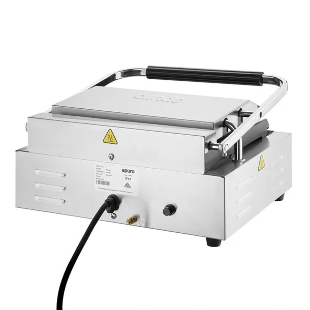 Apuro Large Contact Grill Flat Plates with Timer - CU607-A