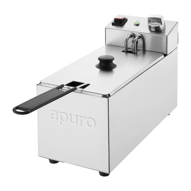 Apuro Single Tank Single Basket 3L Countertop Fryer - CU614-A