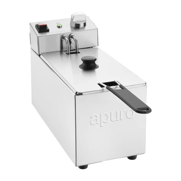 Apuro Single Tank Single Basket 3L Countertop Fryer - CU614-A