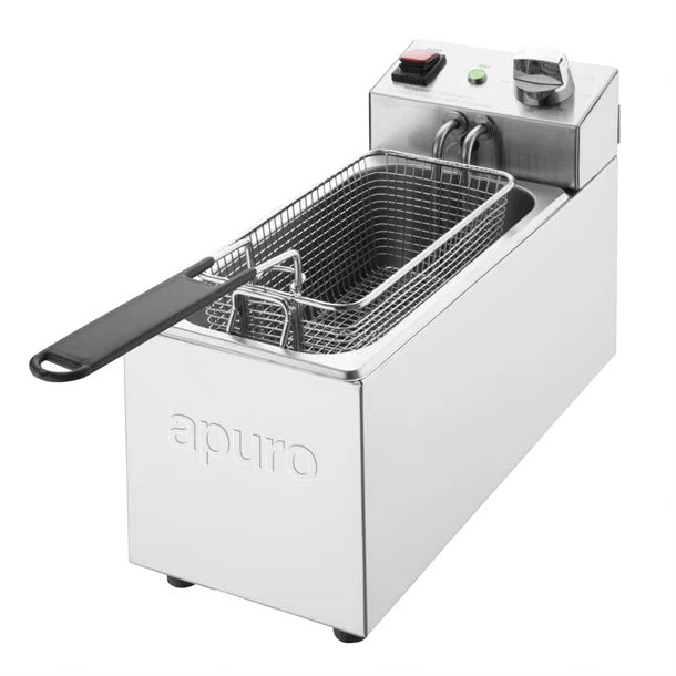 Apuro Single Tank Single Basket 3L Countertop Fryer - CU614-A