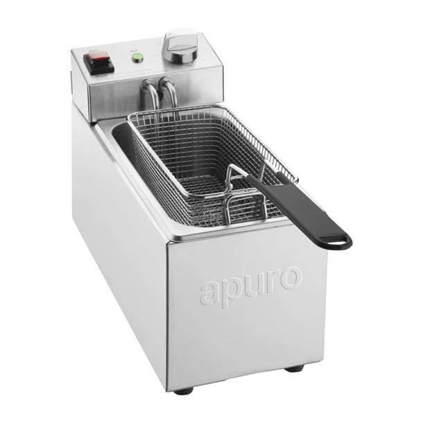 Apuro Single Tank Single Basket 3L Countertop Fryer - CU614-A