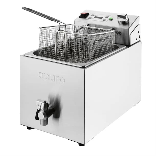 Apuro Single Tank Electric Fryer with Timer 8L - CU620-A