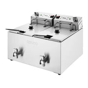 Apuro Twin Tank Electric Fryer with Timer 2x8L - CU621-A