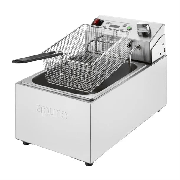 Apuro Single Electric Fryer with Timer 5L - CU622-A