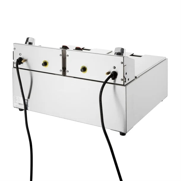 Apuro Double Electric Fryer with Timer 2x5L - CU624-A