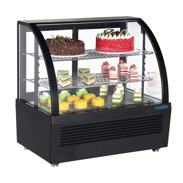 Polar C-Series Countertop Display Fridge Black 100L - CU636-A