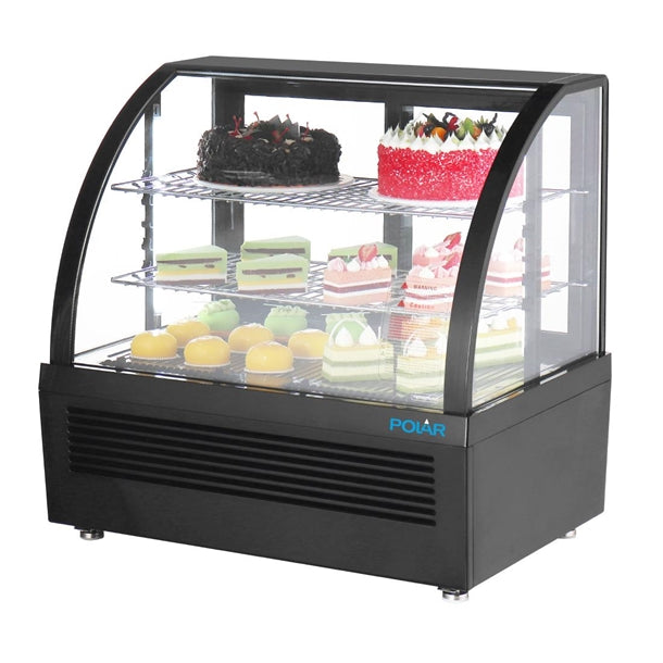 Polar C-Series Countertop Display Fridge Black 100L - CU636-A