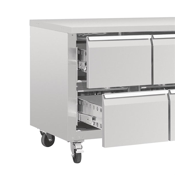 Polar U-Series Eight Drawer Gastronorm Counter Fridge - UA102-A