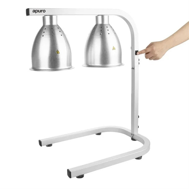 Apuro Double Lamp Infrared Food Warmer - DF626-A