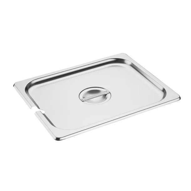 Vogue Stainless Steel Gastronorm Notched Lid 1/2 - DP251