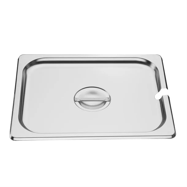 Vogue Stainless Steel Gastronorm Notched Lid 1/2 - DP251