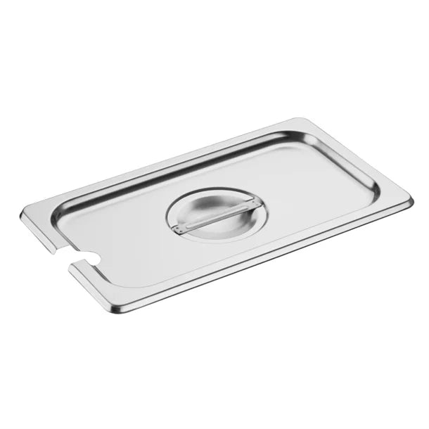 Vogue Stainless Steel Gastronorm Notched Lid 1/4 - DP254