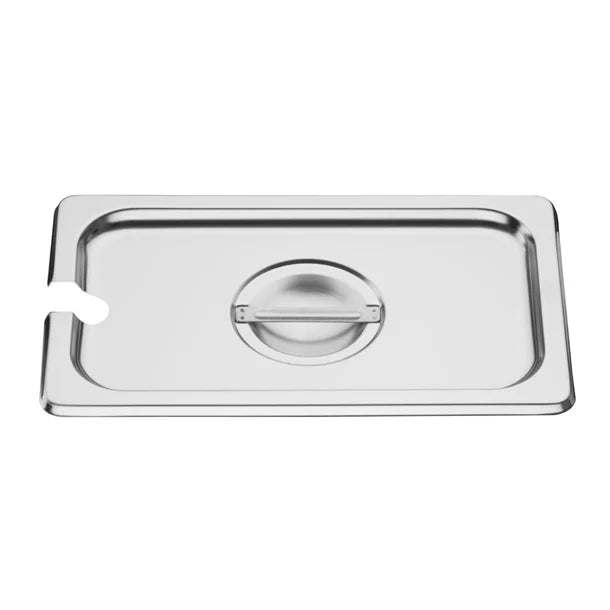 Vogue Stainless Steel Gastronorm Notched Lid 1/4 - DP254